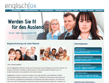 Tablet Screenshot of englischfox.com